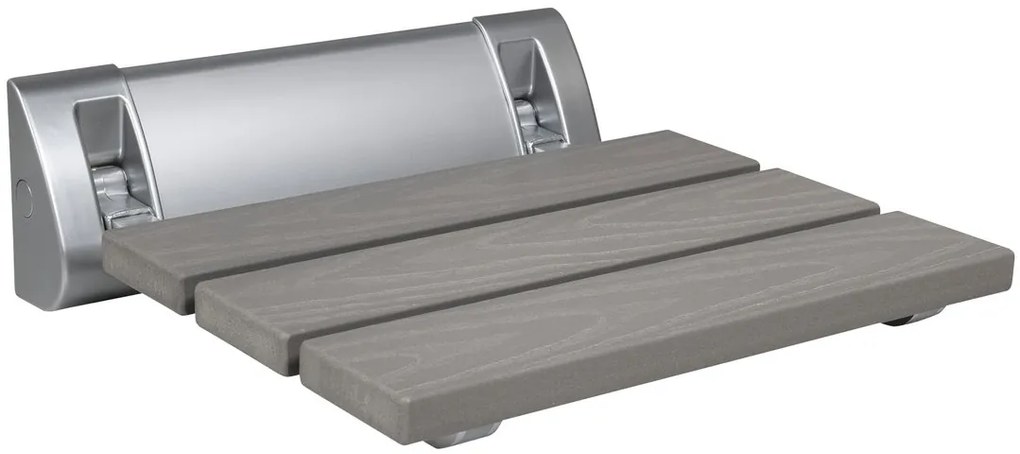 Aqualine Aqualine, Sklopné sedátko do sprchového kúta 32x32,5cm, WPC, šedá, AE236GR
