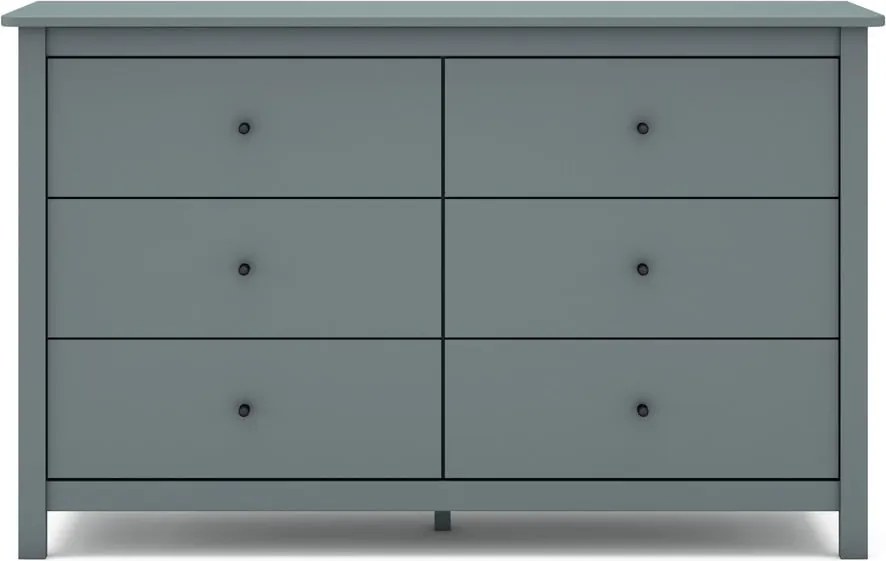 Komoda sivozelená z borovicového dreva 130x80x45 cm Misti – Marckeric