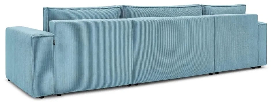 Menčestrová rozkladacia/s úložným priestorom rohová pohovka v mentolovej farbe (do tvaru "U") Nihad – Bobochic Paris