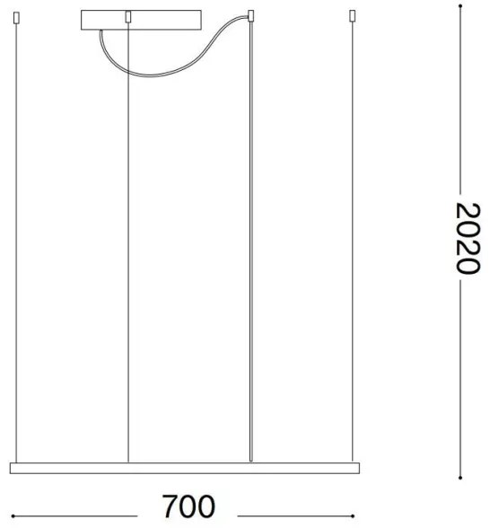 Ideal Lux - LED luster na lanku ORACLE SLIM LED/44W/230V 3000K 70x70 cm biela