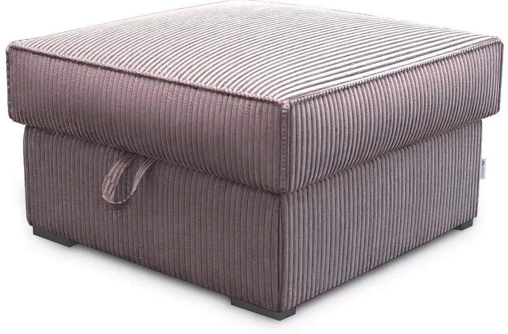 Svetlofialový taburet SMART COSARO s úložným priestorom 65x65 cm