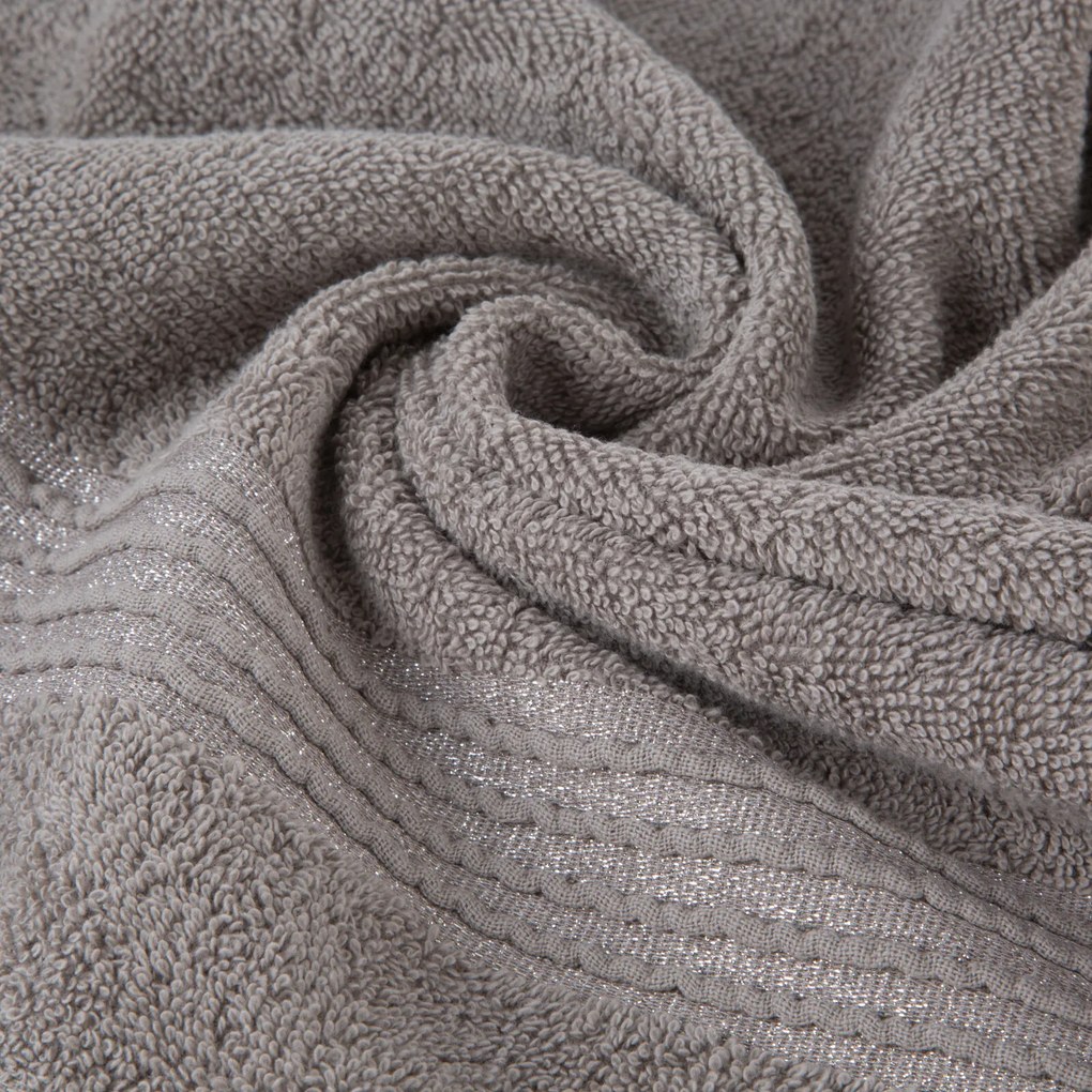 BAVLNENÝ UTERÁK LILA 50X90 CM SIVÁ