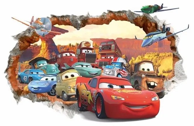 Samolepka na zeď AUTA | Cars 50x70 cm