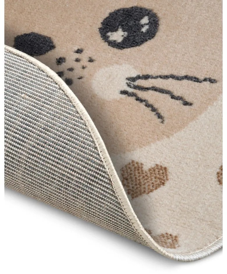 Béžový detský koberec ø 100 cm Cat – Hanse Home
