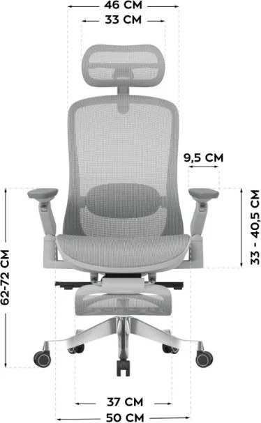 Kancelárska stolička LeadPro 8.7 Grey