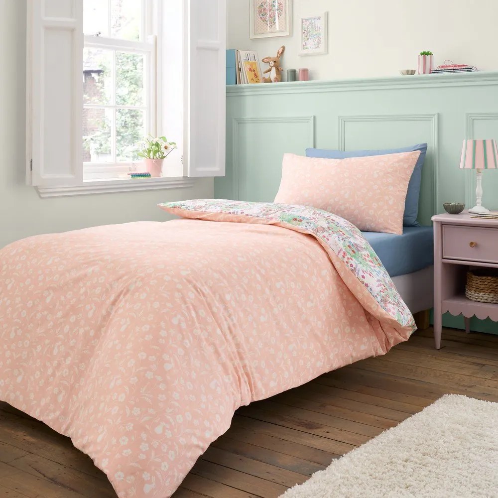 Bavlnená detská obliečka na jednolôžko 135x200 cm Meadow Bunnies – Belle & Boo