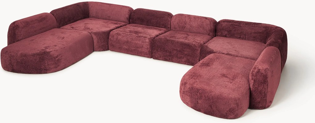 Modulárna XL pohovka z plyšového buklé Wolke