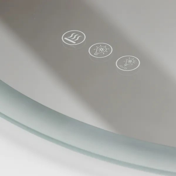 Brilagi-LED RGBW stmievateľné vyhrievané zrkadlo s podsvietením CLARA PRO LED/18W/230V priemer 60 cm IP44