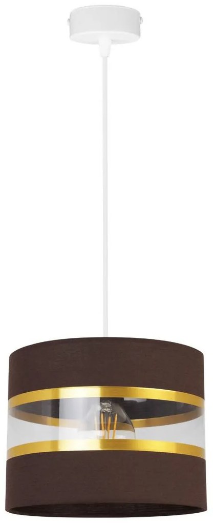 Závesné svietidlo Elegance, 1x textilné tienidlo (výber zo 6 farieb), (výber z 2 farieb konštrukcie), g