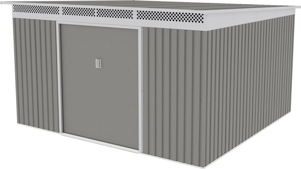 Záhradný domček G21 GRAH 1132 - 340 x 333 cm, metalický šedý