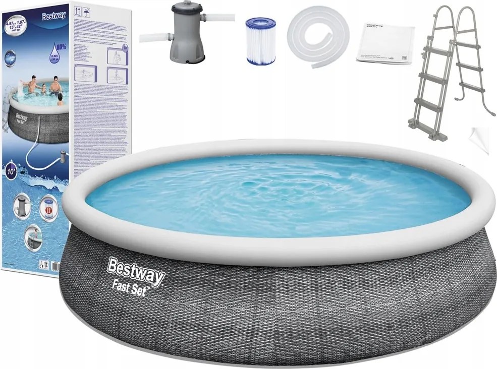 Rozkladací záhradný bazén 457 x 107 cm Bestway 57372
