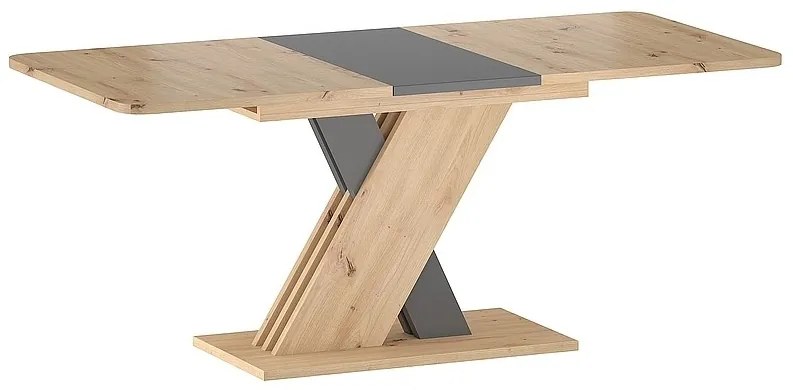 Rozkladací jedálenský stôl Exel 140/180 cm dub remeselný/antracit