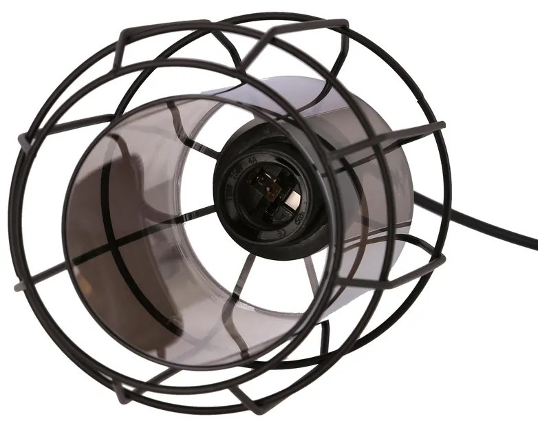 Candellux Čierny závesný luster Jonera pre žiarovku E27 31-08428