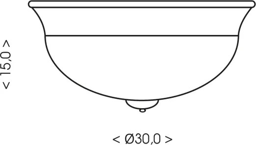 Brilagi - Stropné svietidlo FRESCO 2xE27/40W/230V priemer 30 cm mosadzné