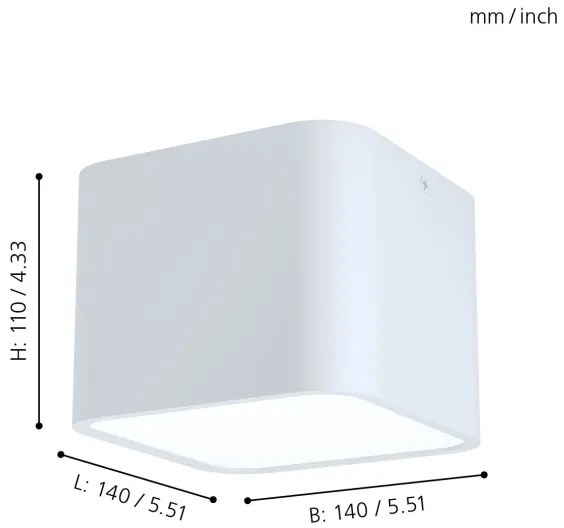 Eglo 99281 - Stropné svietidlo GRIMASOLA 1xE27/28W/230V