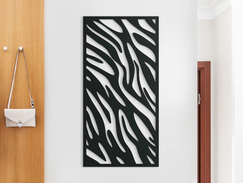 drevko Drevený obraz na stenu Kontrast Rozmer obrazu: 44,5 x 22 cm, Farba dekorácie: Čierna