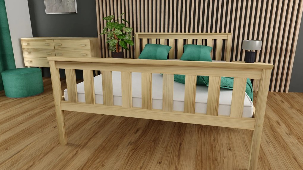 Posteľ KALEA 90 x 200 cm, borovica Rošt: S latkovým roštom, Matrac: Matrac DELUXE 10 cm