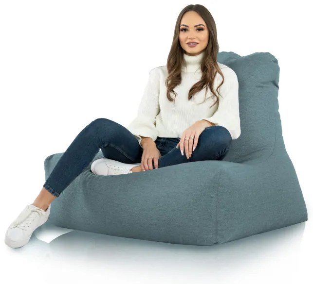 Kreslo Bali melanž tyrkysové