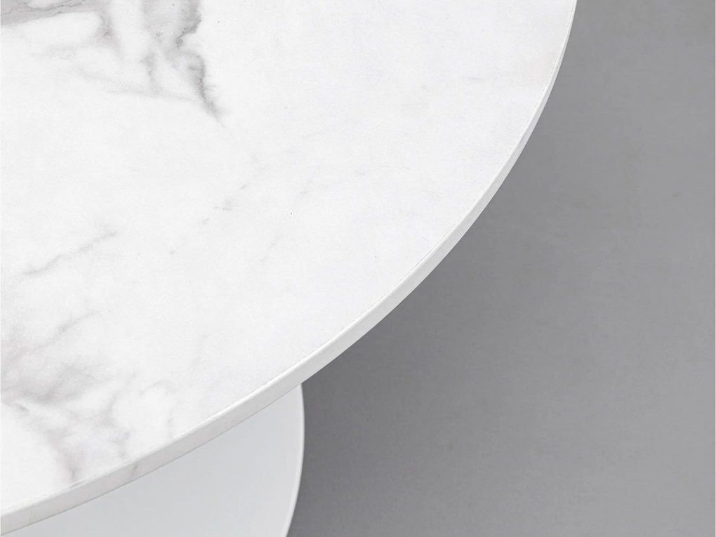 Schickeria Marble konferenčný stolík biely Ø80 cm