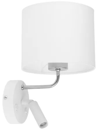 LED Flexibilné svietidlo RICHI 1xE27/15W/230V + LED/3W/230V biela