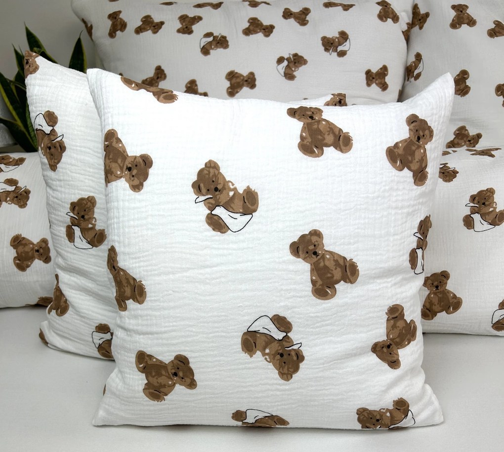 INTERMEDIC SK Obliečka na vankúšik Mušelín Medvedík 40x40 cm