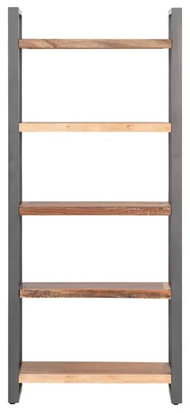 furniture-nabytek.cz - Masivní knihovna Wakefield z recyklovaného dřeva, lakovaná, vícebarevná – 80×40×185 cm