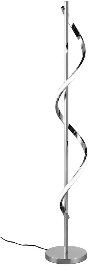 LED stmievateľná stojaca lampa v lesklo striebornej farbe (výška 120 cm) Isabel – Reality
