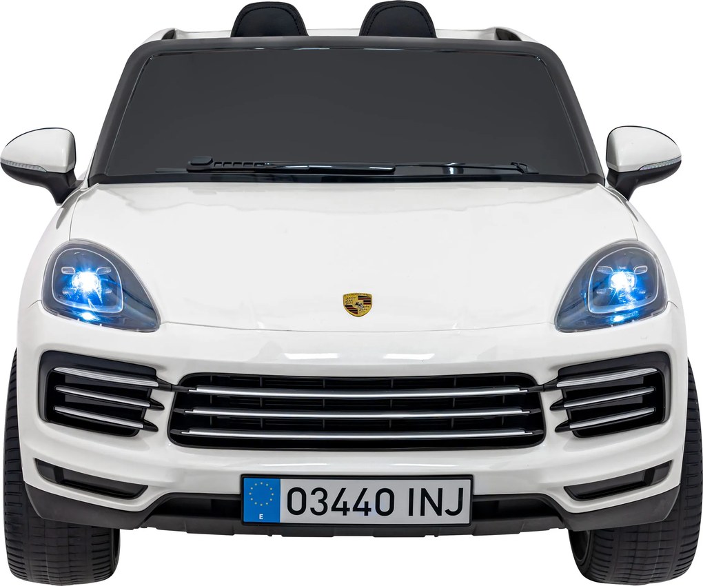 Ramiz Elektrické autíčko Porsche Cayenne S na batérie pre deti biely lak SUV + diaľkové ovládanie