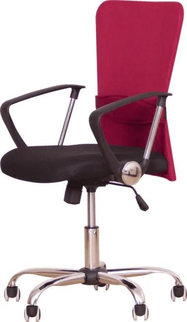 TEMPO KONDELA Aex kancelárska stolička s podrúčkami čierna / červená