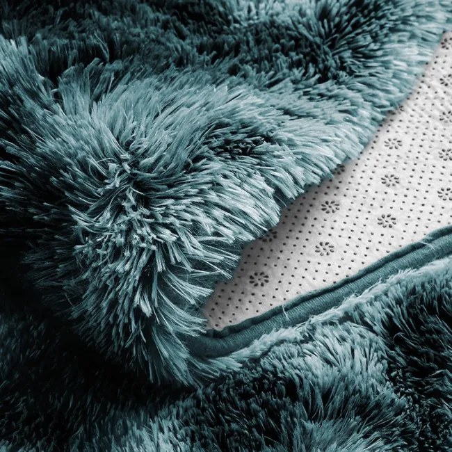 Protišmykový koberec SHAGGY ombré, granátový kruh