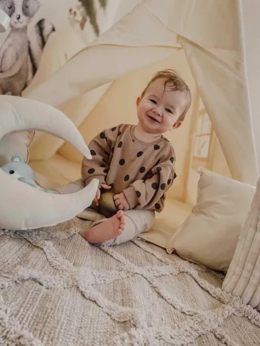 Detský stan Tipi krémový