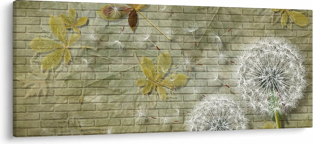Obraz - Púpavy unášané vetrom (120x50 cm)