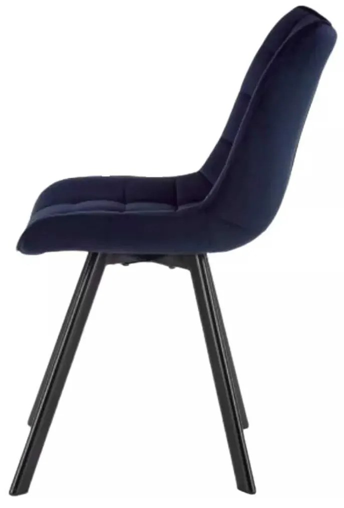 LuxuryForm DESIGN Stolička ORLEN VELUR - tmavo modrá