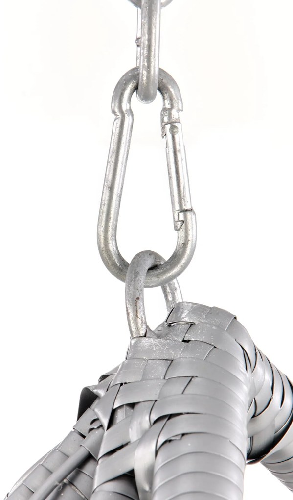 Závesné hojdacie kreslo EGGY šedé/čierne