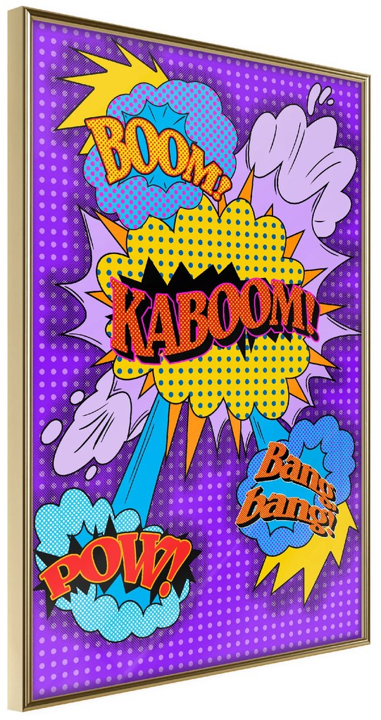 Artgeist Plagát - Kaboom! [Poster] Veľkosť: 20x30, Verzia: Čierny rám s passe-partout