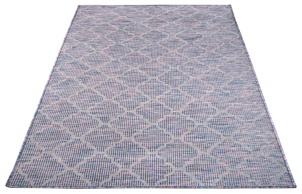 Dekorstudio Šnurkový koberec PALM 3069 - ružovomodrý Rozmer koberca: 80x150cm
