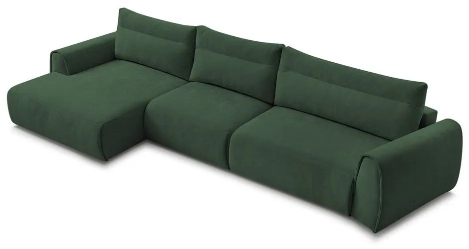 Tmavozelená rohová pohovka Aden – Bobochic Paris