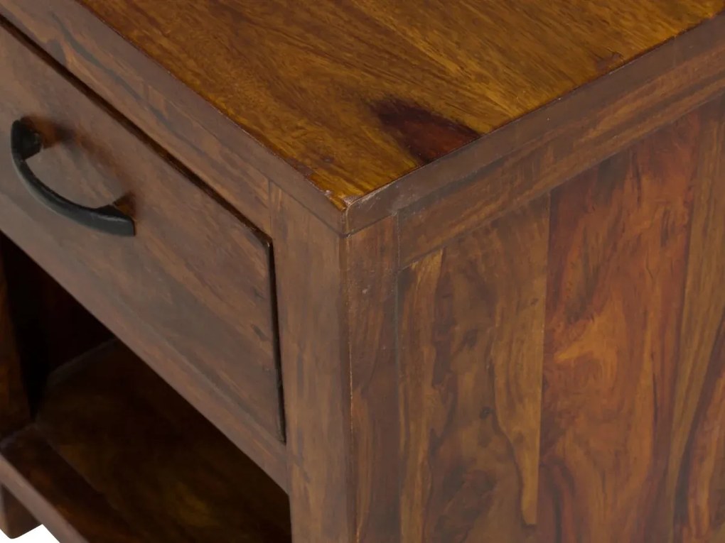 furniture-nabytek.cz - Masívny nočný stolík Palison z palisandru, lakovaný, hnedý