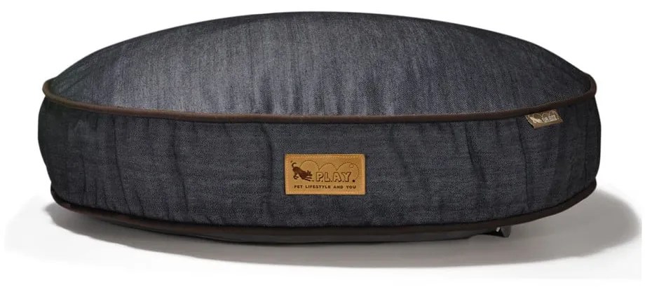 Tmavomodrý pelech pre psa 65,5x70 cm Round Bed Denim Medieval Blue / Dark Chocolate S – P.L.A.Y.