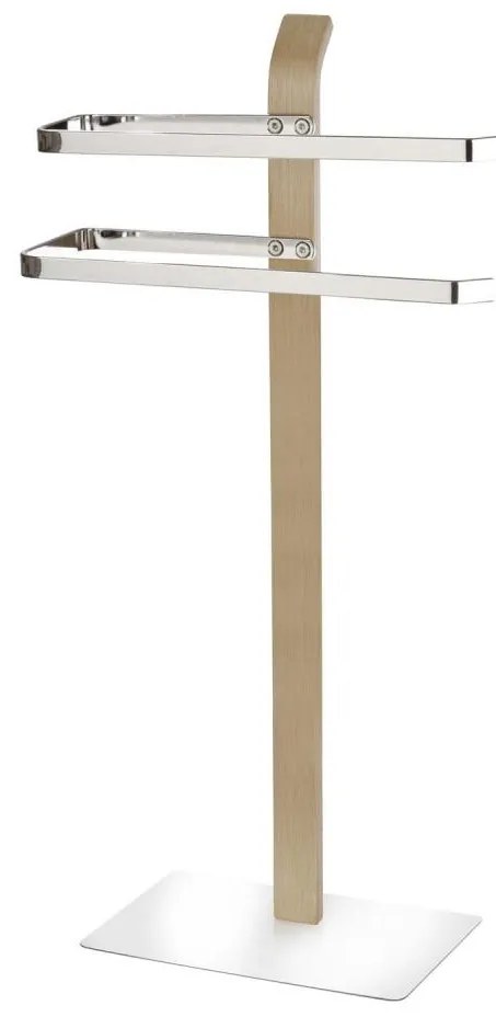 WENKO 20396100 - Stojan na uteráky SAMONA 40,5x79,5 cm lesk. chróm/hnedá