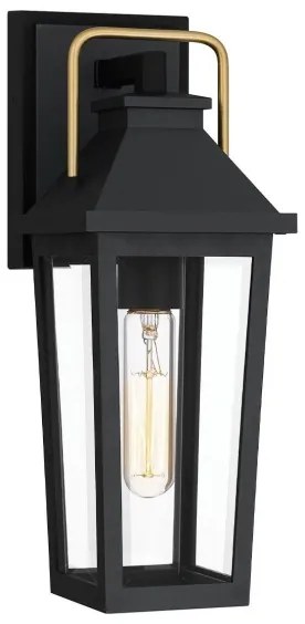 Quoizel QZ-BUCKLEY-S-MBK - Vonkajšie nástenné svietidlo S BUCKLEY 1xE27/40W/230V IP44
