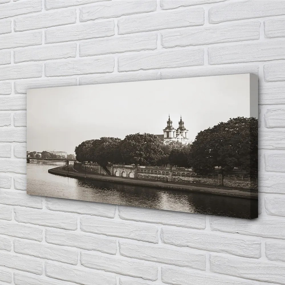 Obraz na plátne Krakow River bridge 120x60 cm