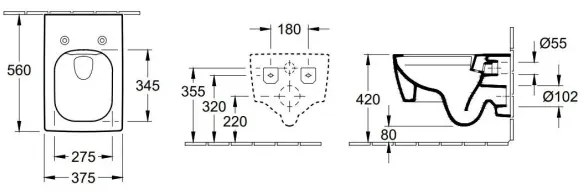 Villeroy & Boch 4633R001 - Závesné WC MEMENTO keramika/biela