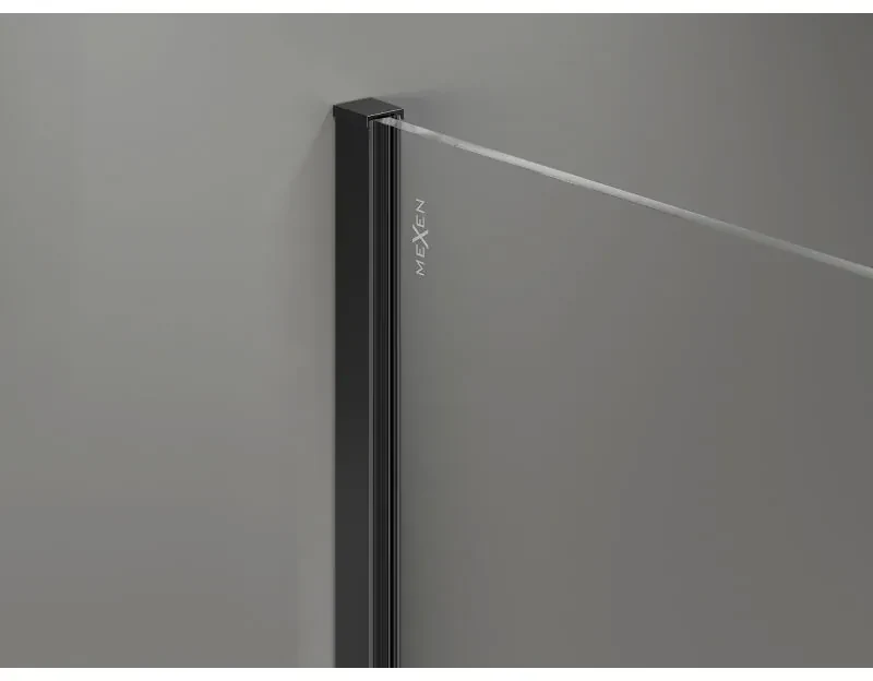 Mexen, Mexen Kioto-X sprchová stena 70 x 200 cm, matná 10 mm, čierna - 800-070-101-70-30-X