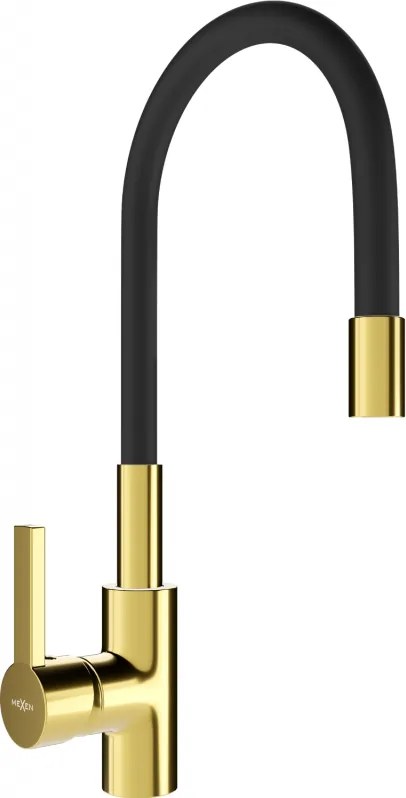 Mexen Flex kuchynská batéria, zlatá/čierna - 670900-57