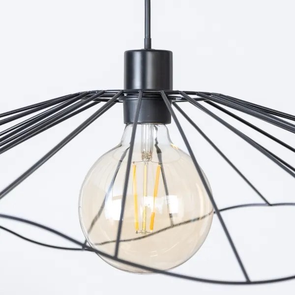 Brilagi - LED závesné svietidlo na lanku CERIA WIRE 1xE27/40W/230V Ø 80 cm čierna