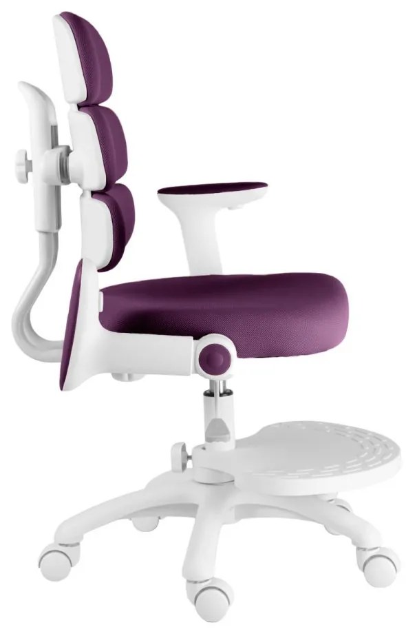 Detská rastúca stolička Neoseat KIDDY THREE — látka, fialová