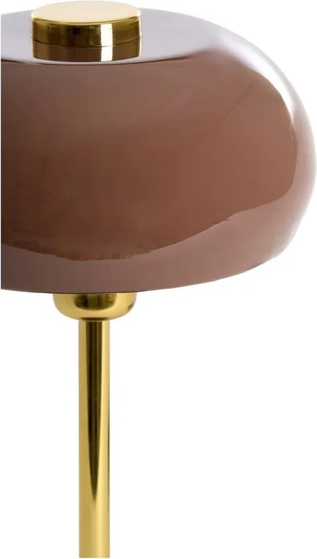 Hnedá stolová lampa s kovovým tienidlom (výška 34 cm) Surin – Light &amp; Living