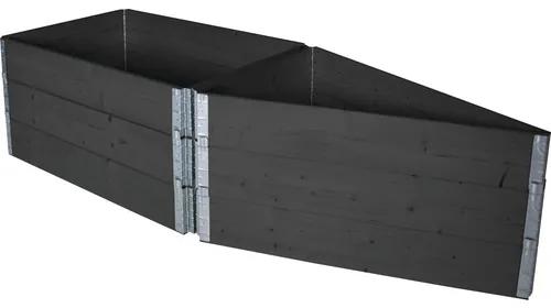 Vyvýšený záhon 120x80x20 cm zástrčný drevený antracit