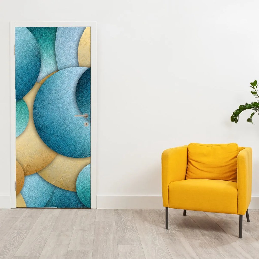 Fototapeta na dvere - Abstrakcie, kruhy (95x205cm)